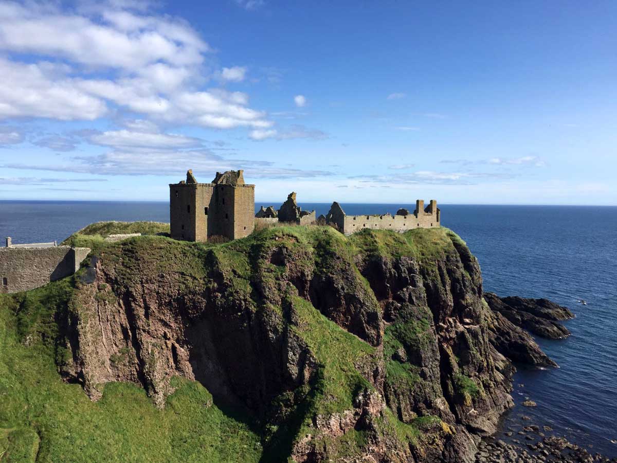 Dunnottar Castle overlooking North Sea, Aberdeenshire, Scotland