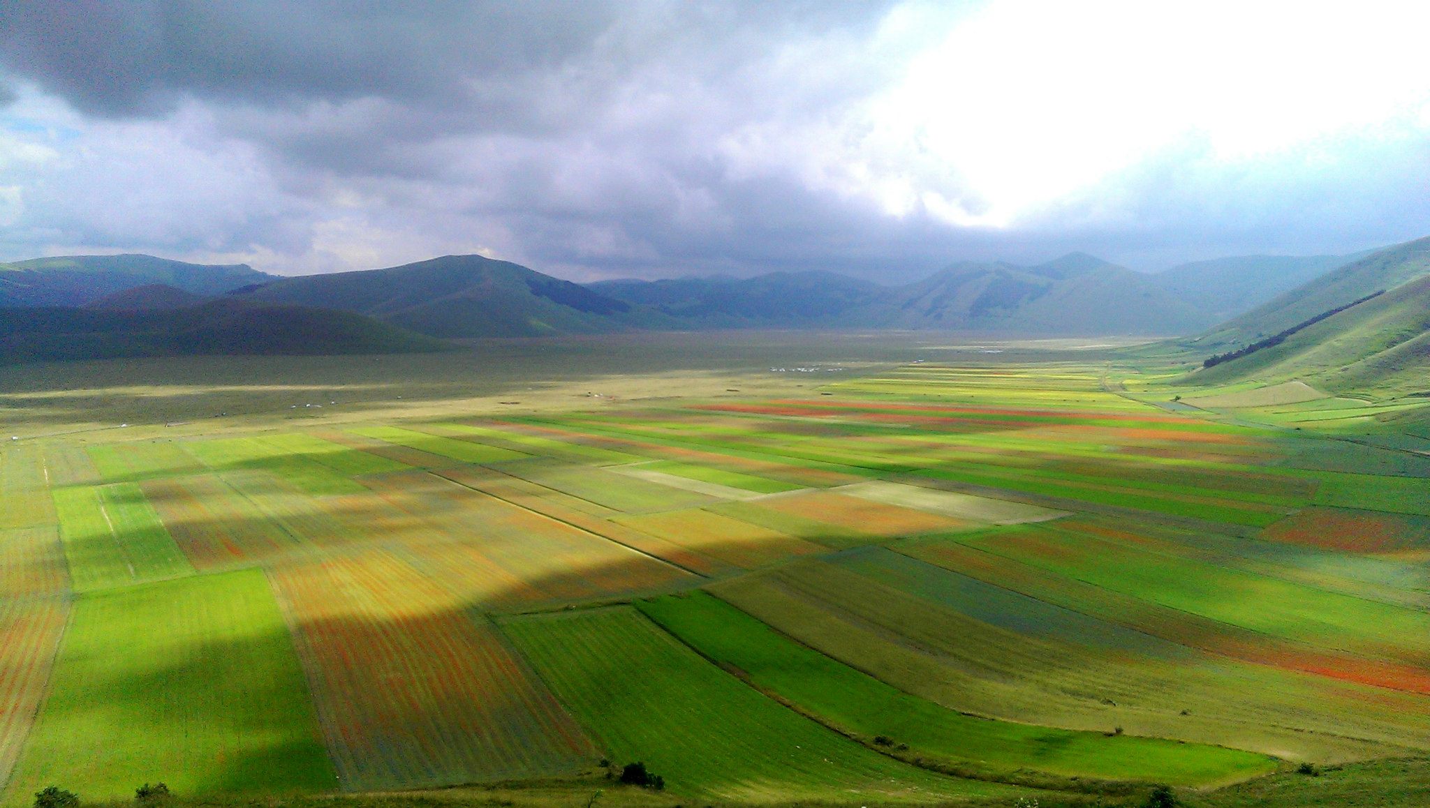 Castelluccio Plateau fields, Umbria, Italy