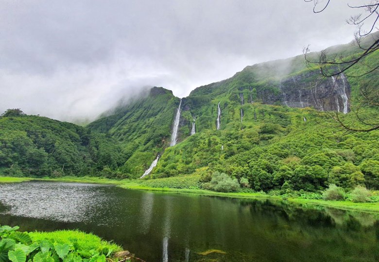 Flores Island Waterfalls Azores Islands
