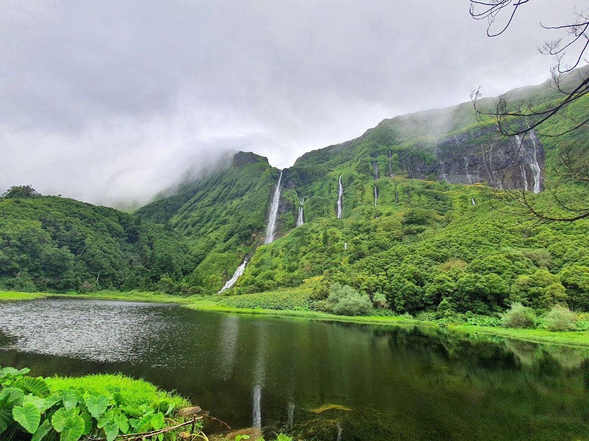 Flores Island Waterfalls Azores Islands