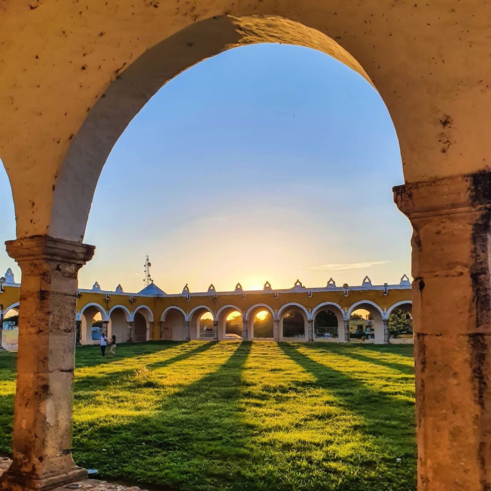 Sunset in Convent of San Antonio de Padua, Izamal, Mexico