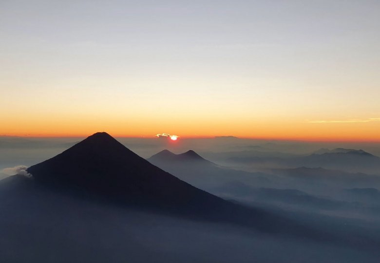 Sunrise at Acatenango Volcano Summit