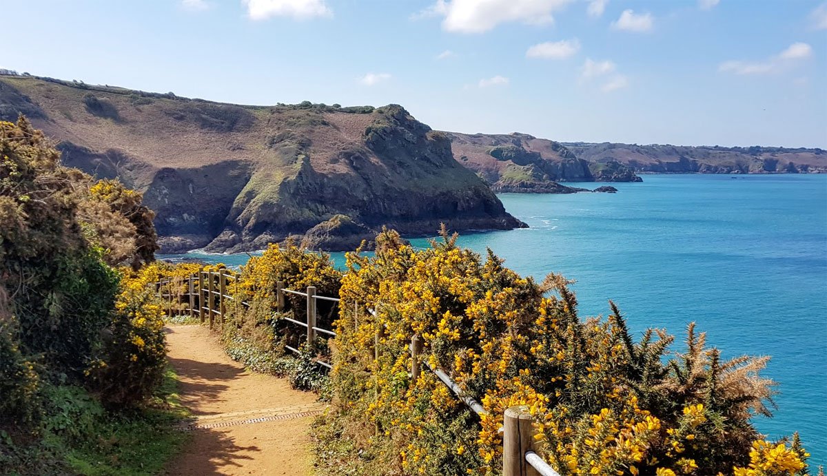 Devil's Hole coastal trail in Jersey, Channel Islands, UK