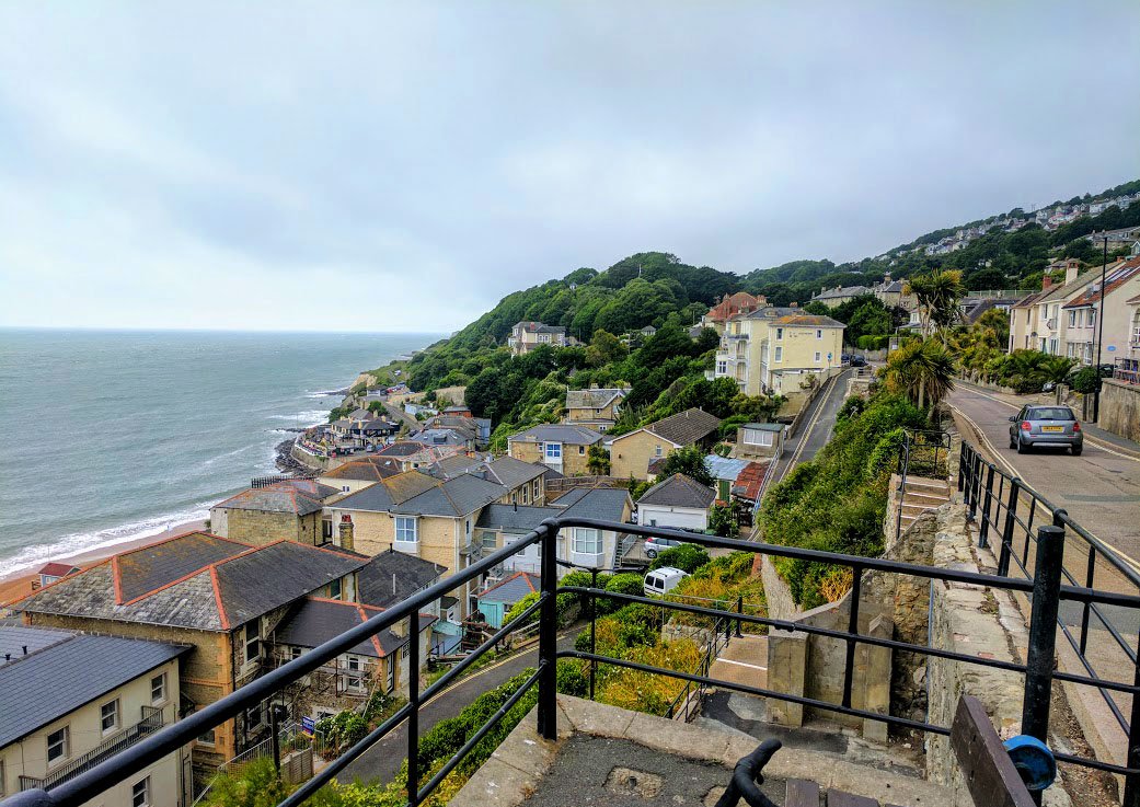 Ventnor overlooking English Channel, Isle of Wight, UK
