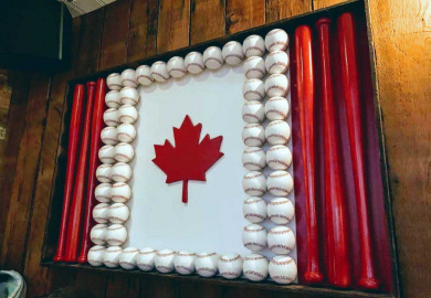 Canadian flag at Maple Leaf Restaurant London