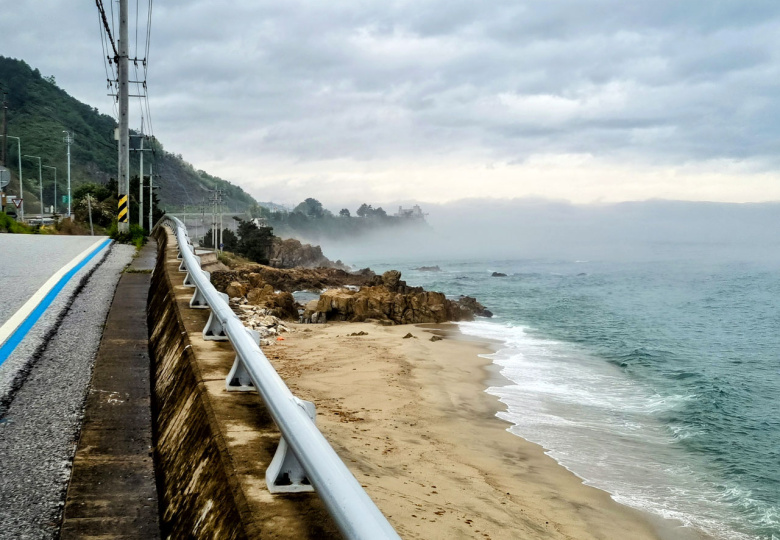 Seaside bike trail on the East Coast, South Korea