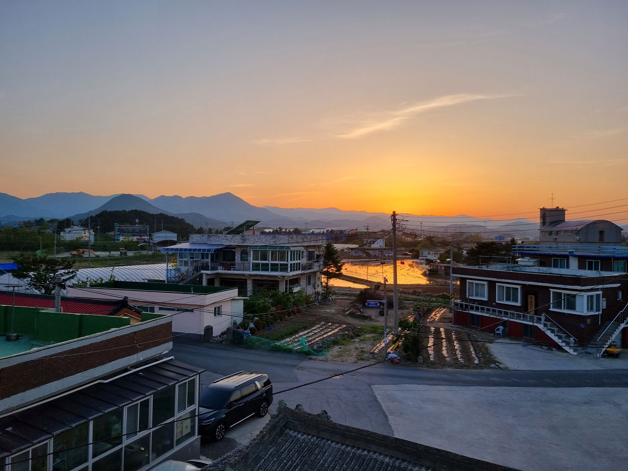 Sunset over Seoraksan mountains, South Korea