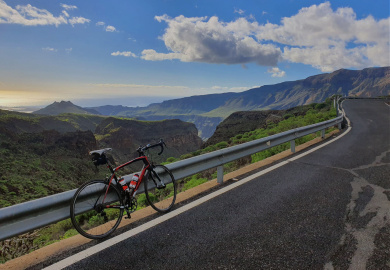 Scenic road in southern Gran Canaria