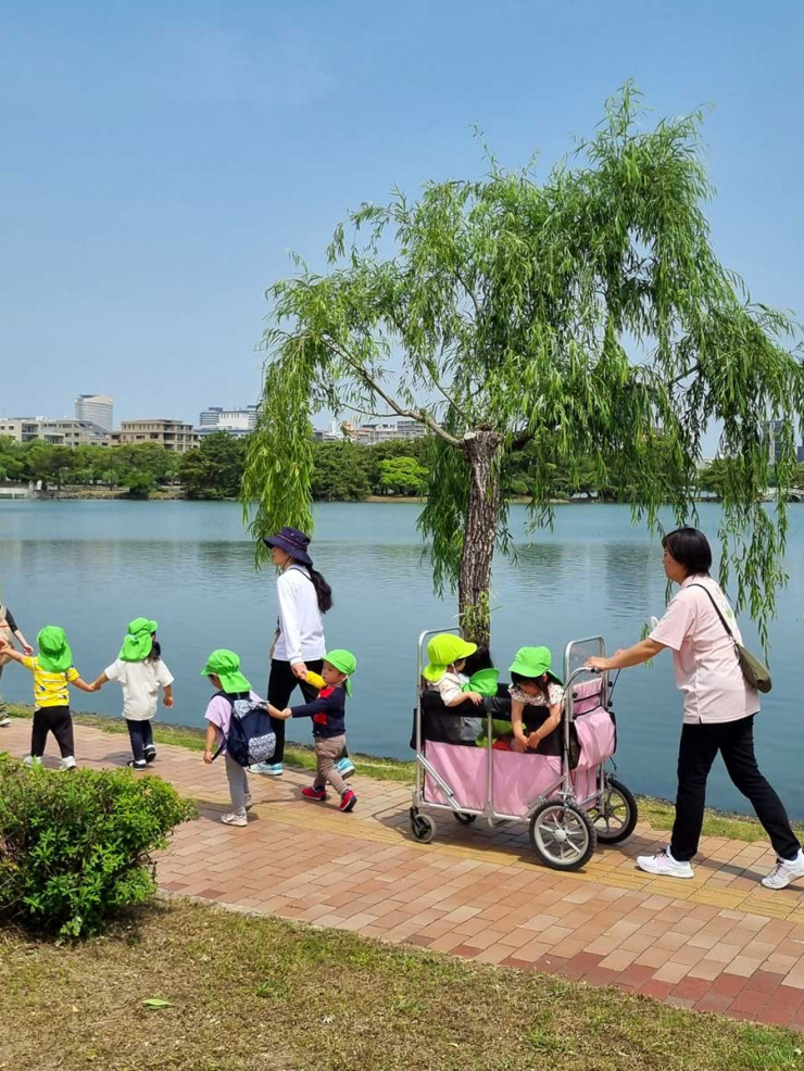 Japanese kindergarten kids in Fukuoka