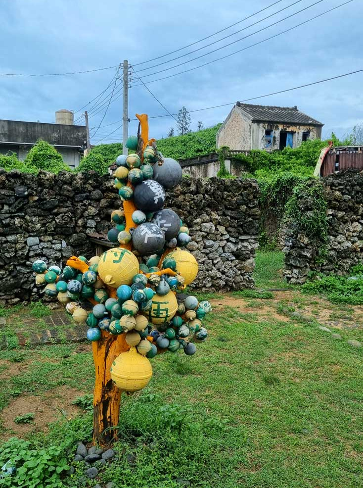 Buoy art tree in Nanliao village, Penghu Islands, Taiwan