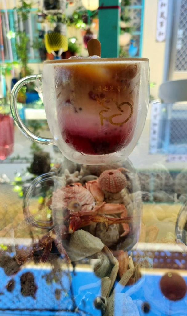 Cactus ice coffee, morecoffee cafe, Qimei, Penghu Islands, Taiwan